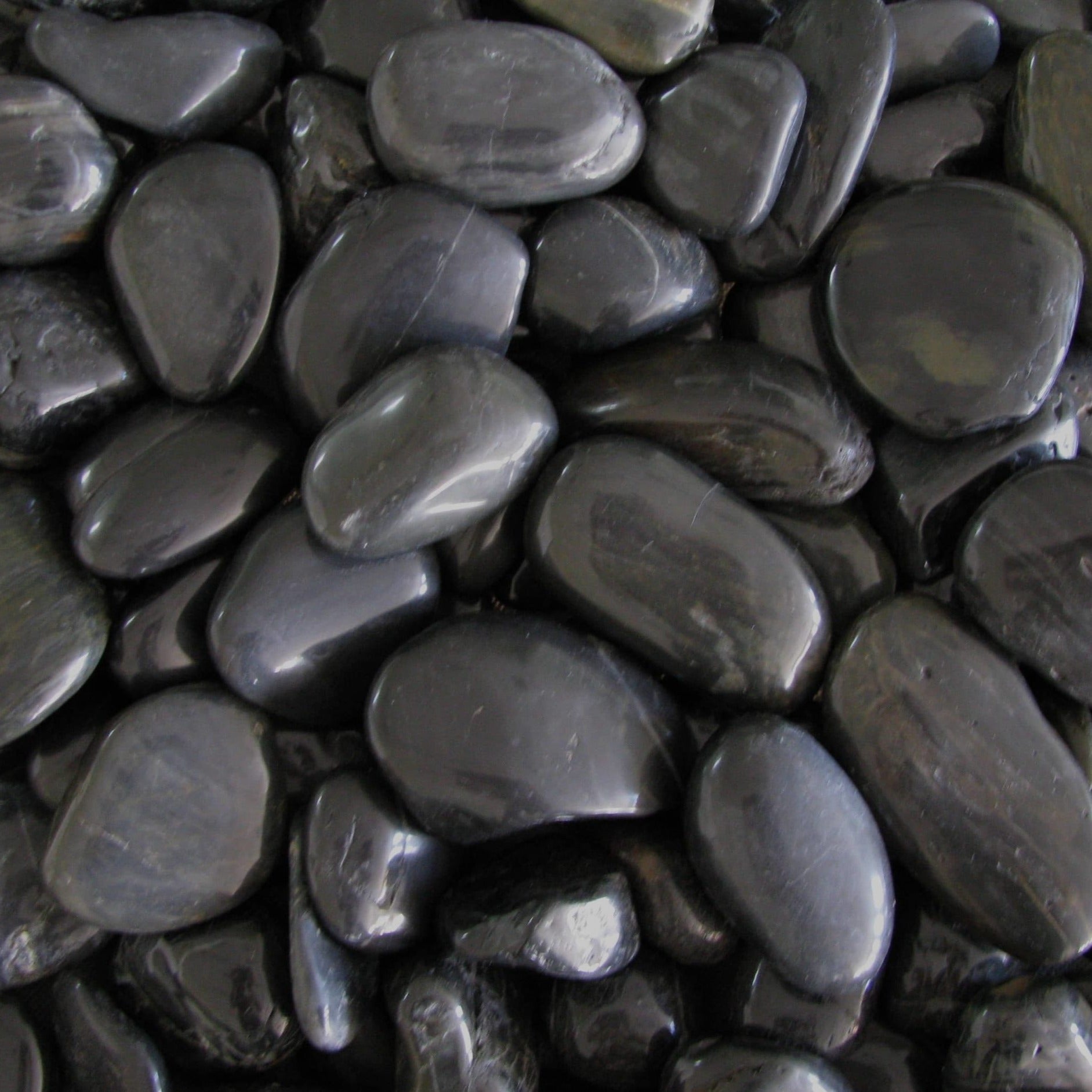Black High Polished Pebble